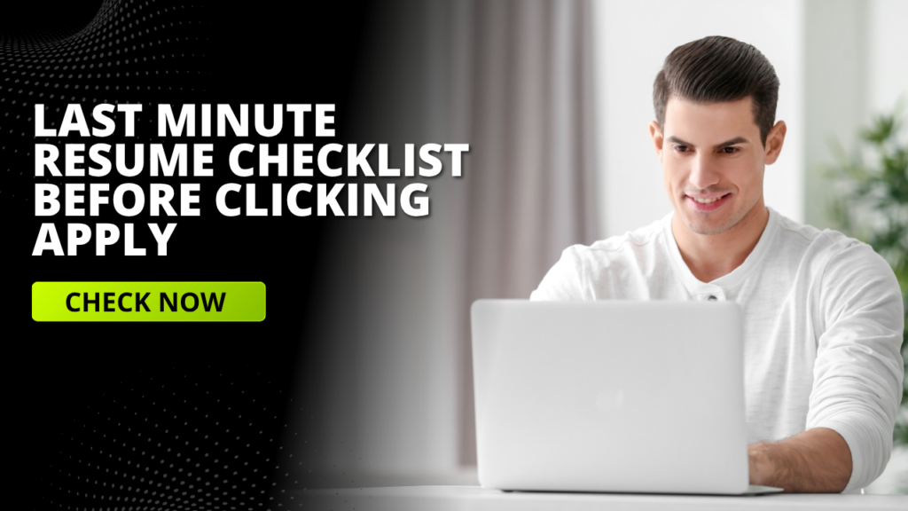 Canva Resume Templates: 10 Proven Resume Design Tips to Stand Out 2 Last Minute Tips Before Clicking Apply Quick Guide to Checking the Resume in 60 Seconds