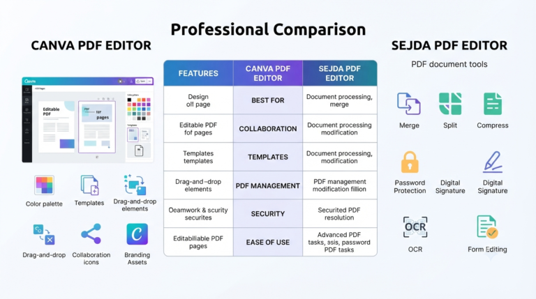Canva PDF Editor vs Sejda PDF Editor (2026): Honest Comparison, Key Differences & the Best Choice 22 Canva PDF Editor vs Sejda PDF Editor (2026) Honest Comparison, Key Differences & the Best Choice