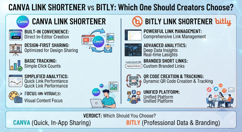 Canva Link Shortener vs Bitly: 9 Key Differences and Which Is Better for Creators? 5 Canva Link Shortener vs Bitly Which One Should Creators Choose