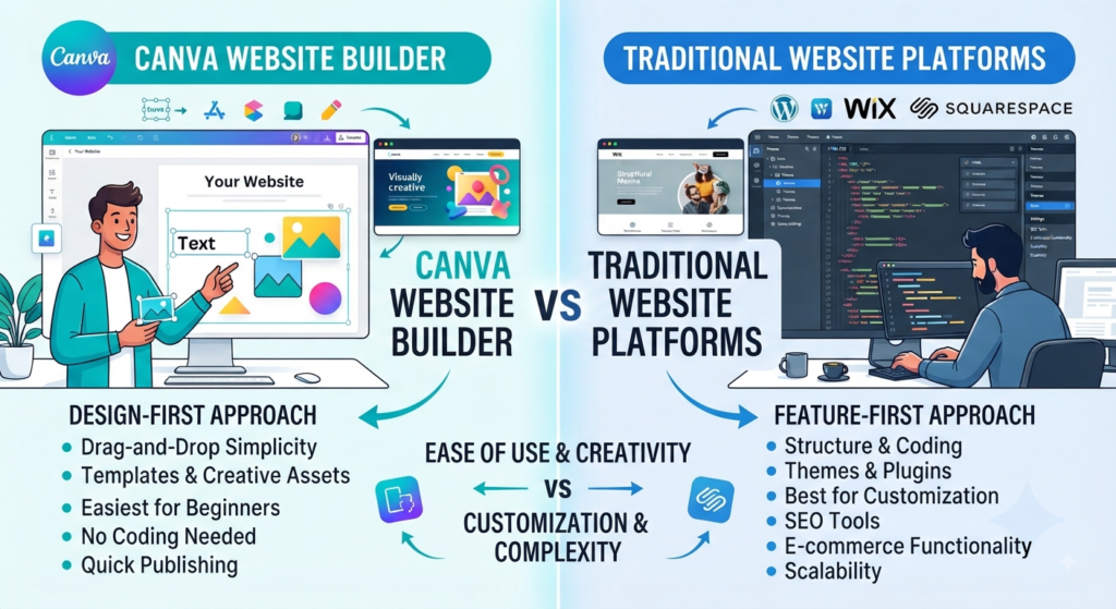 Canva Website Builder: 11 Powerful Steps to Build & Publish a Website in 2026 5 Canva Website Builder vs Traditional Website Platforms